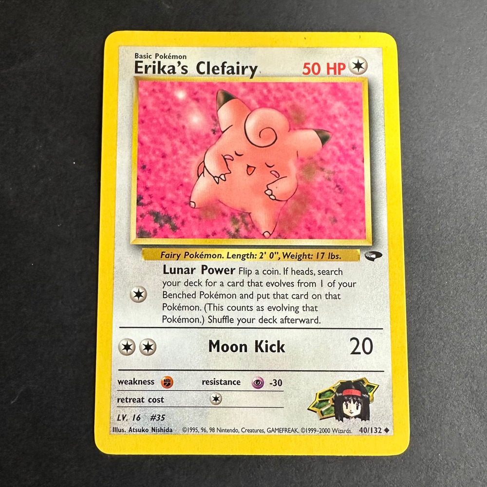 Pokemon TCG Erika's Clefairy Gym Heroes 040/132 Uncommon Unlimited NM